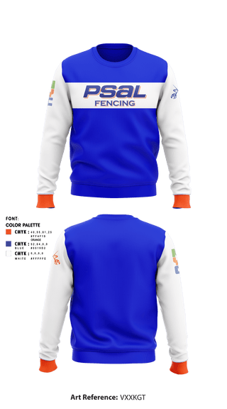 Crew Neck Sweatshirt, PSAL Fencing, Spirit Store, Teamtime, Team time, sublimation, custom sports apparel, team uniforms, spirit wear, spiritwear, sports uniforms, custom shirts, team store, custom team store, fundraiser sports, apparel fundraiser