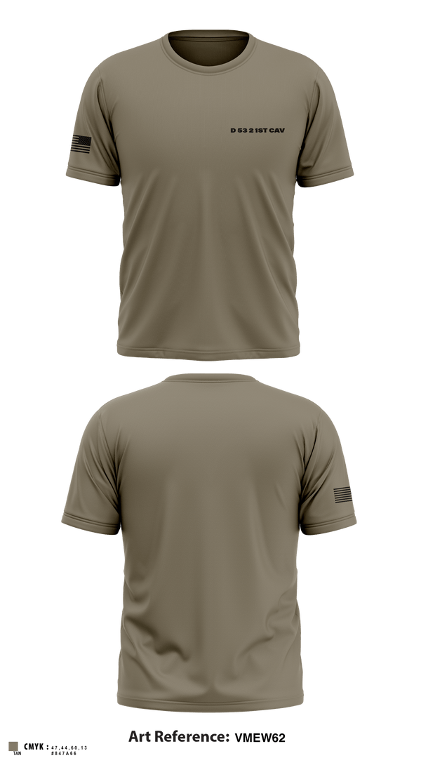 Old School Cotton Feel Shirt, D 53 2 1st cav, Army, Teamtime, Team time, sublimation, custom sports apparel, team uniforms, spirit wear, spiritwear, sports uniforms, custom shirts, team store, custom team store, fundraiser sports, apparel fundraiser