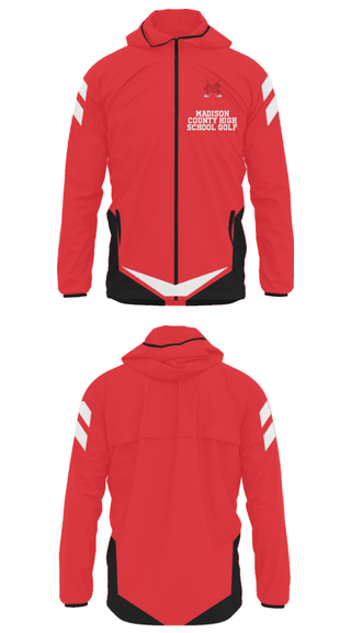 Windbreaker, Madison County High School Golf, Golf, Teamtime, Team time, sublimation, custom sports apparel, team uniforms, spirit wear, spiritwear, sports uniforms, custom shirts, team store, custom team store, fundraiser sports, apparel fundraiser