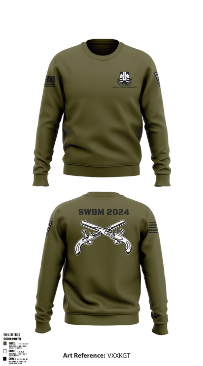 HHD 437th MP BN 73835044 Crew Neck Sweatshirt - 56
