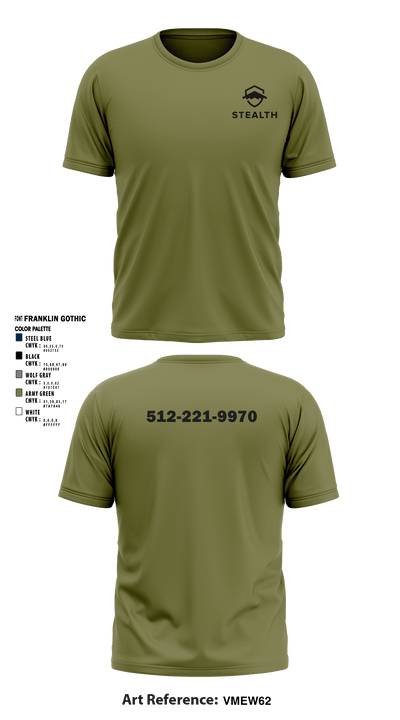 Stealth customs 84323734 Short Sleeve Performance Shirt - 8
