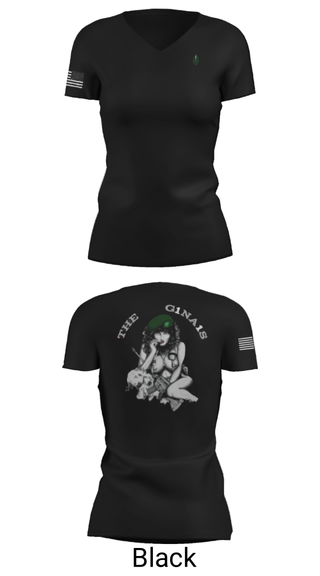 Women's Short Sleeve Vneck Shirt, , Army, Teamtime, Team time, sublimation, custom sports apparel, team uniforms, spirit wear, spiritwear, sports uniforms, custom shirts, team store, custom team store, fundraiser sports, apparel fundraiser