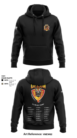 Hoodie, 272 Chemical Company Decon 1, National Guard, Teamtime, Team time, sublimation, custom sports apparel, team uniforms, spirit wear, spiritwear, sports uniforms, custom shirts, team store, custom team store, fundraiser sports, apparel fundraiser