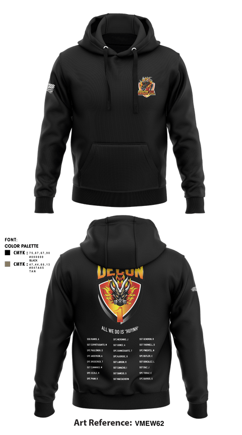 Hoodie, 272 Chemical Company Decon 1, National Guard, Teamtime, Team time, sublimation, custom sports apparel, team uniforms, spirit wear, spiritwear, sports uniforms, custom shirts, team store, custom team store, fundraiser sports, apparel fundraiser