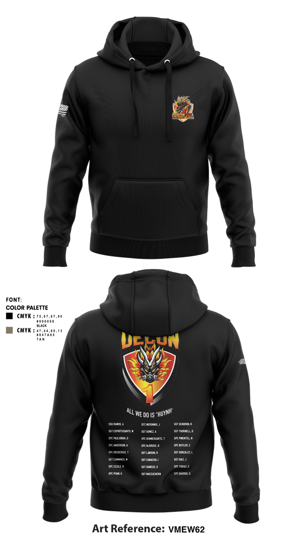 Hoodie, 272 Chemical Company Decon 1, National Guard, Teamtime, Team time, sublimation, custom sports apparel, team uniforms, spirit wear, spiritwear, sports uniforms, custom shirts, team store, custom team store, fundraiser sports, apparel fundraiser