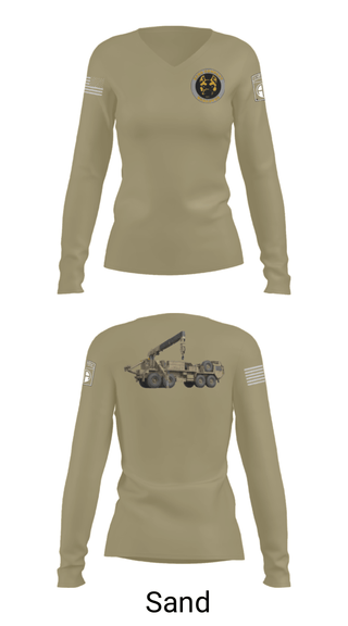 Women's Long Sleeve Vneck Shirt, , Army, Teamtime, Team time, sublimation, custom sports apparel, team uniforms, spirit wear, spiritwear, sports uniforms, custom shirts, team store, custom team store, fundraiser sports, apparel fundraiser