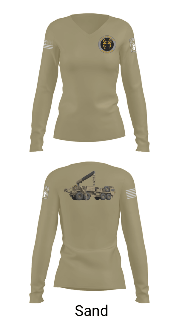 Women's Long Sleeve Vneck Shirt, , Army, Teamtime, Team time, sublimation, custom sports apparel, team uniforms, spirit wear, spiritwear, sports uniforms, custom shirts, team store, custom team store, fundraiser sports, apparel fundraiser