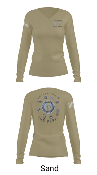 Women's Long Sleeve Vneck Shirt, , Navy, Teamtime, Team time, sublimation, custom sports apparel, team uniforms, spirit wear, spiritwear, sports uniforms, custom shirts, team store, custom team store, fundraiser sports, apparel fundraiser