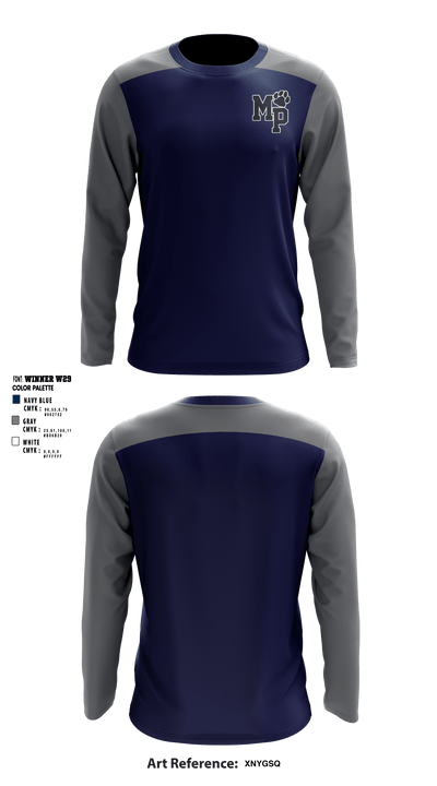 Moss Point High School 3288071 Long Sleeve Performance Shirt - 2