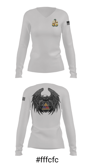 Women's Long Sleeve Vneck Shirt, , Army, Teamtime, Team time, sublimation, custom sports apparel, team uniforms, spirit wear, spiritwear, sports uniforms, custom shirts, team store, custom team store, fundraiser sports, apparel fundraiser