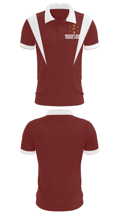 Graham High School Band 7992053 Short Sleeve Performance Polo - 6