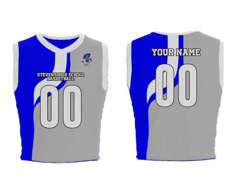 Mens Basketball Jersey, Stevens High School Basketball, Men's Basketball, Teamtime, Team time, sublimation, custom sports apparel, team uniforms, spirit wear, spiritwear, sports uniforms, custom shirts, team store, custom team store, fundraiser sports, apparel fundraiser