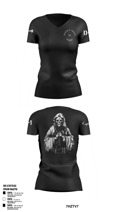 Death's Touch 51753368 Women's Short Sleeve V-neck Shirt - 5