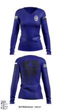 Irving Police K9 Unit 73761105 Women's Long Sleeve V-neck Shirt - 1
