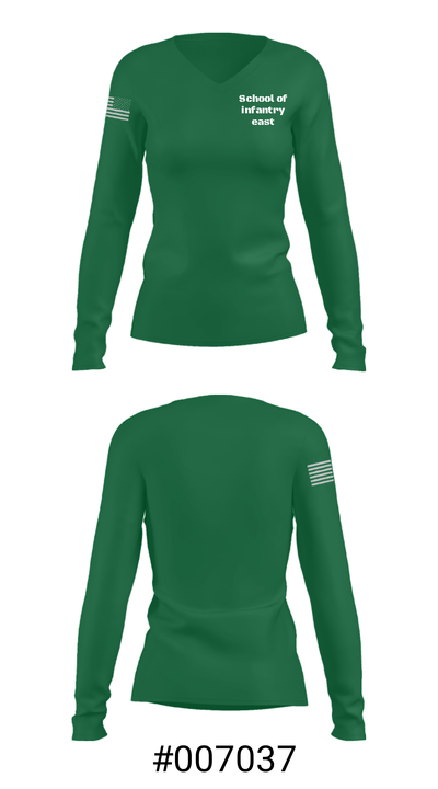 School of infantry east 60160173 Women's Long Sleeve V-neck Shirt - 36