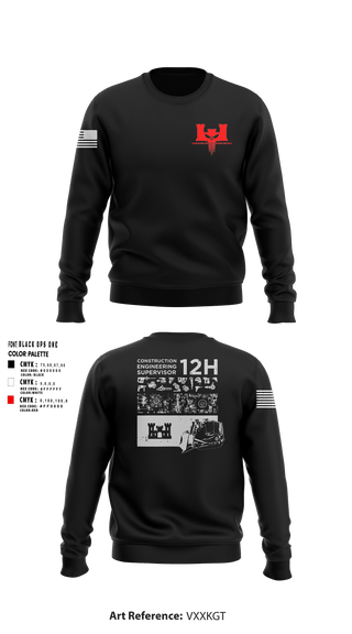 Crew Neck Sweatshirt, 302nd EN CO, Army, Teamtime, Team time, sublimation, custom sports apparel, team uniforms, spirit wear, spiritwear, sports uniforms, custom shirts, team store, custom team store, fundraiser sports, apparel fundraiser