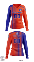 Whiteland Community High School Volleyball 82178540 Women's Long Sleeve V-neck Shirt - 3