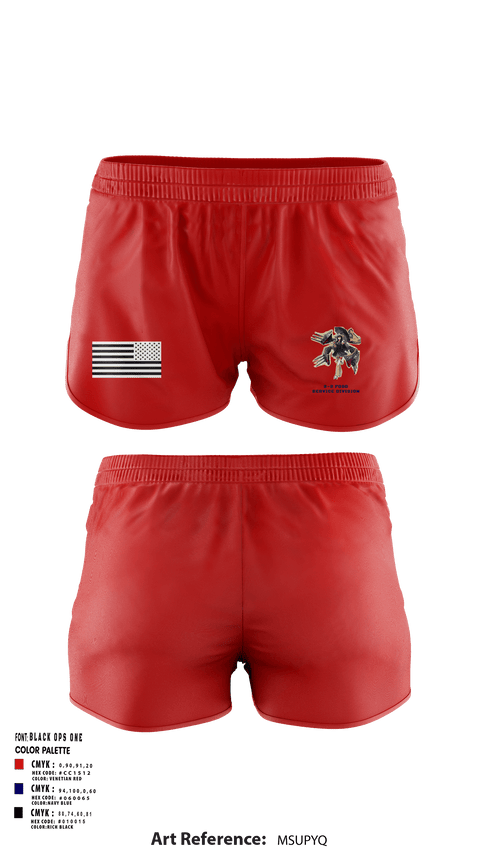 Women's Shorts, S-2 Food Service Division, Navy, Teamtime, Team time, sublimation, custom sports apparel, team uniforms, spirit wear, spiritwear, sports uniforms, custom shirts, team store, custom team store, fundraiser sports, apparel fundraiser