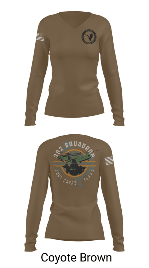Women's Long Sleeve Vneck Shirt, , Army, Teamtime, Team time, sublimation, custom sports apparel, team uniforms, spirit wear, spiritwear, sports uniforms, custom shirts, team store, custom team store, fundraiser sports, apparel fundraiser
