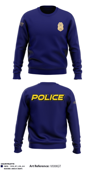 Crew Neck Sweatshirt, , Police, Teamtime, Team time, sublimation, custom sports apparel, team uniforms, spirit wear, spiritwear, sports uniforms, custom shirts, team store, custom team store, fundraiser sports, apparel fundraiser
