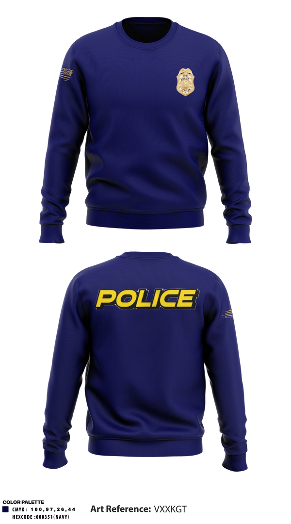 Crew Neck Sweatshirt, , Police, Teamtime, Team time, sublimation, custom sports apparel, team uniforms, spirit wear, spiritwear, sports uniforms, custom shirts, team store, custom team store, fundraiser sports, apparel fundraiser