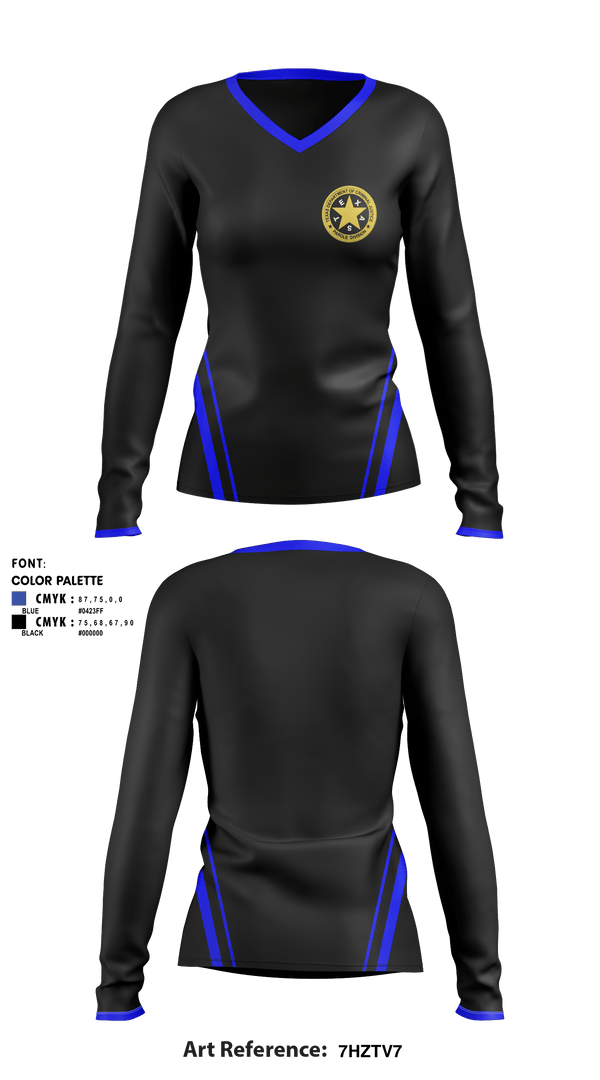 Women's Long Sleeve Vneck Shirt, Texas Parole, , Teamtime, Team time, sublimation, custom sports apparel, team uniforms, spirit wear, spiritwear, sports uniforms, custom shirts, team store, custom team store, fundraiser sports, apparel fundraiser