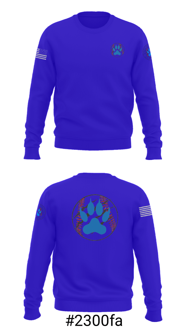 Crew Neck Sweatshirt, Wildcats, Baseball, Teamtime, Team time, sublimation, custom sports apparel, team uniforms, spirit wear, spiritwear, sports uniforms, custom shirts, team store, custom team store, fundraiser sports, apparel fundraiser