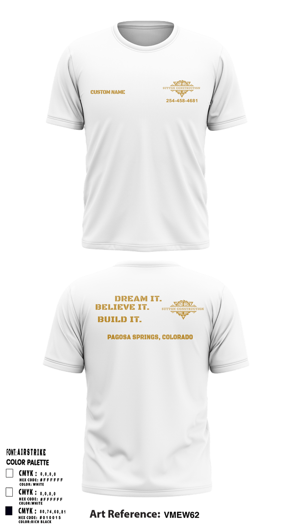 Short Sleeve Performance Shirt, Sutton Construction, , Teamtime, Team time, sublimation, custom sports apparel, team uniforms, spirit wear, spiritwear, sports uniforms, custom shirts, team store, custom team store, fundraiser sports, apparel fundraiser