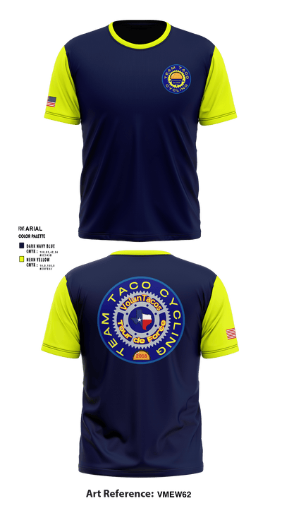 Team Taco Cycling Pelotonia 27813397 Short Sleeve Performance Shirt - 16