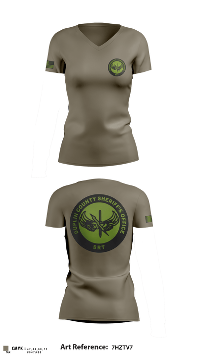 Duplin County Special Response Team 55157030 Women's Short Sleeve V-neck Shirt - 2