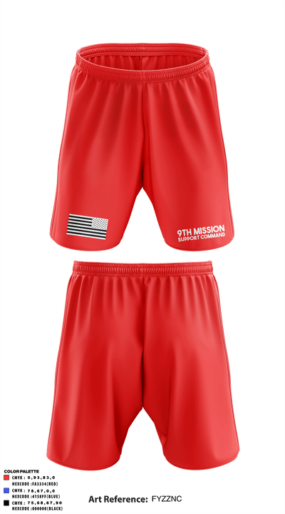9th Mission Support Command 41337538 Athletic Shorts With Pockets - 1