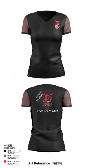 Women's Short Sleeve Vneck Shirt, Devils Detail ShopDevils Detail Shop, , Teamtime, Team time, sublimation, custom sports apparel, team uniforms, spirit wear, spiritwear, sports uniforms, custom shirts, team store, custom team store, fundraiser sports, apparel fundraiser