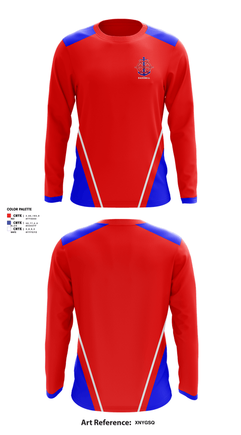 Long Sleeve Performance Shirt, Des Lacs-Burlington High School Baseball, Baseball, Teamtime, Team time, sublimation, custom sports apparel, team uniforms, spirit wear, spiritwear, sports uniforms, custom shirts, team store, custom team store, fundraiser sports, apparel fundraiser