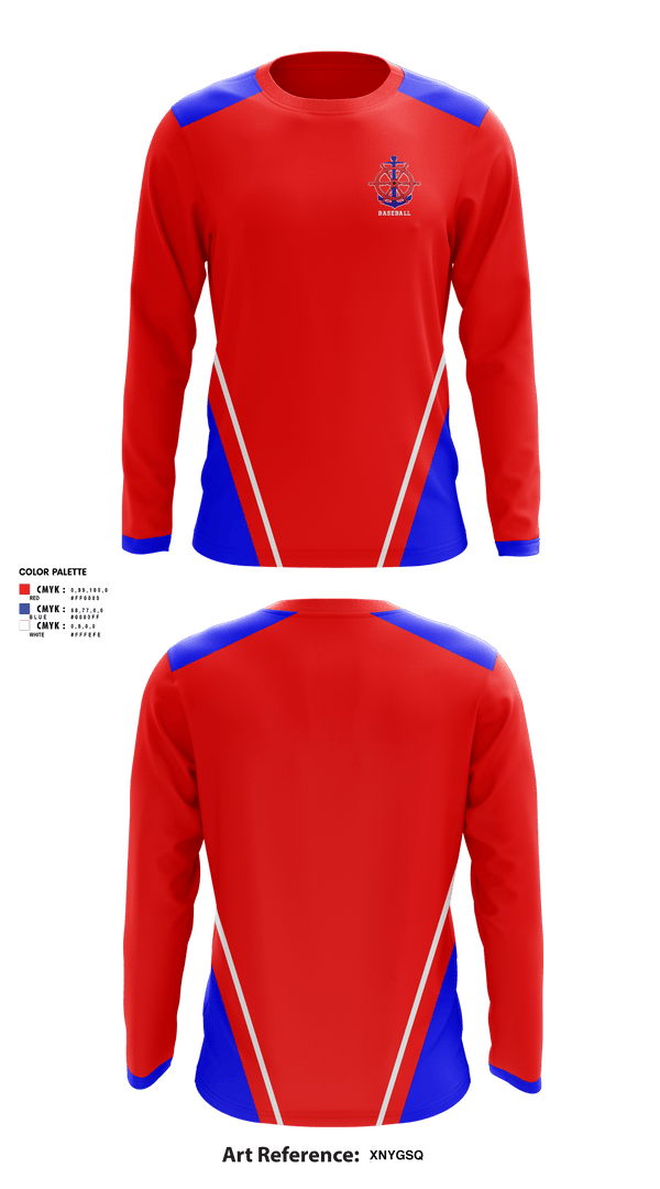 Long Sleeve Performance Shirt, Des Lacs-Burlington High School Baseball, Baseball, Teamtime, Team time, sublimation, custom sports apparel, team uniforms, spirit wear, spiritwear, sports uniforms, custom shirts, team store, custom team store, fundraiser sports, apparel fundraiser