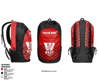 Gear Bag, West Middle School Cheer, Cheer, Teamtime, Team time, sublimation, custom sports apparel, team uniforms, spirit wear, spiritwear, sports uniforms, custom shirts, team store, custom team store, fundraiser sports, apparel fundraiser