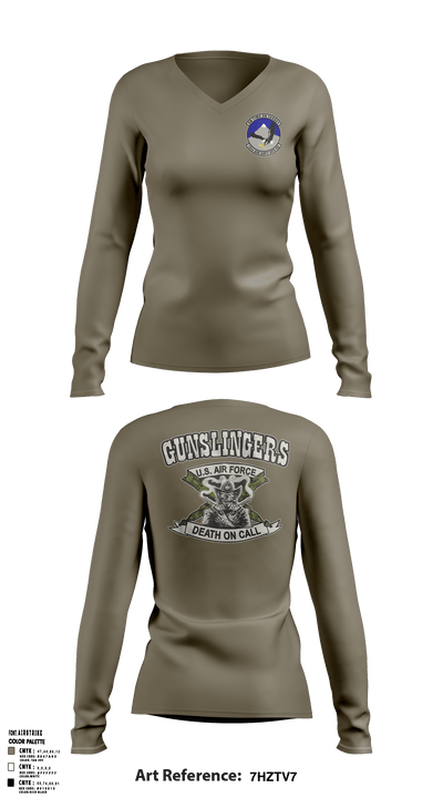 13th Air Support Operations Squadron 89640163 Women's Long Sleeve V-neck Shirt - 2