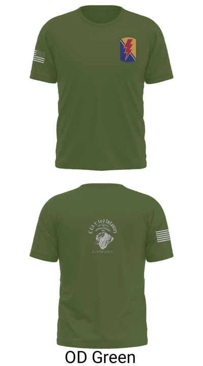 C Co. 1-160 Infantry 40456351 Short Sleeve Performance Shirt - 33