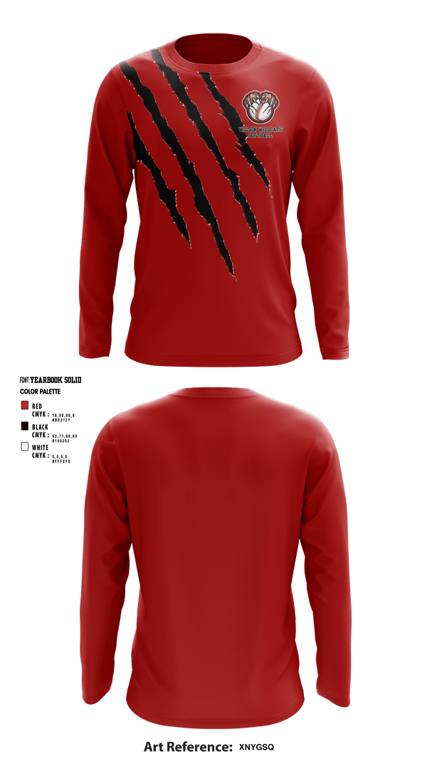 Long Sleeve Performance Shirt, Wilson Wildcats Softball, Softball, Teamtime, Team time, sublimation, custom sports apparel, team uniforms, spirit wear, spiritwear, sports uniforms, custom shirts, team store, custom team store, fundraiser sports, apparel fundraiser