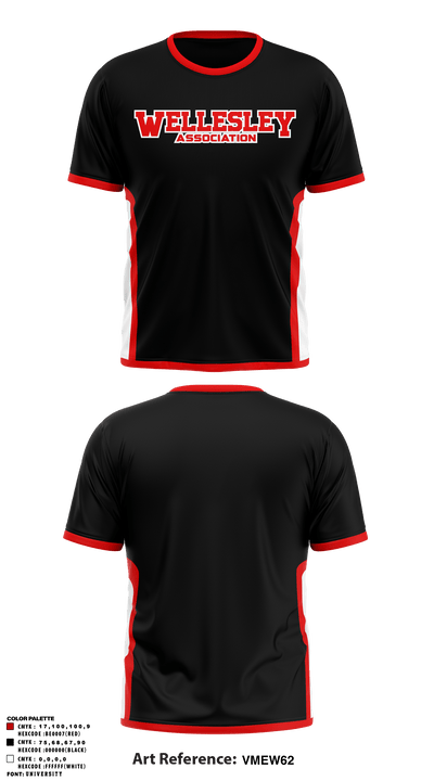 Wellesley Youth Basketball Association 57768602 Short Sleeve Performance Shirt - 1