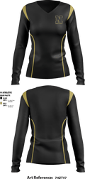 Neosho High School Wrestling 73400785 Women's Long Sleeve V-neck Shirt - 1