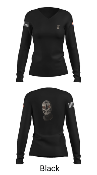 Women's Long Sleeve Vneck Shirt, , Army, Teamtime, Team time, sublimation, custom sports apparel, team uniforms, spirit wear, spiritwear, sports uniforms, custom shirts, team store, custom team store, fundraiser sports, apparel fundraiser