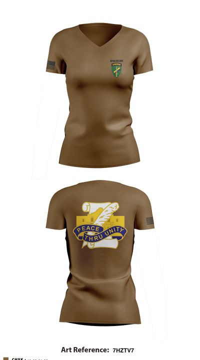 321st Civil Affairs Brigade 17051245 Women's Short Sleeve V-neck Shirt - 2