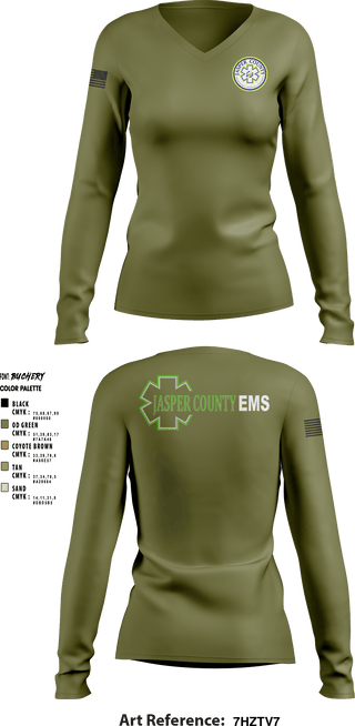 Women's Long Sleeve Vneck Shirt, , Fire Department, Teamtime, Team time, sublimation, custom sports apparel, team uniforms, spirit wear, spiritwear, sports uniforms, custom shirts, team store, custom team store, fundraiser sports, apparel fundraiser