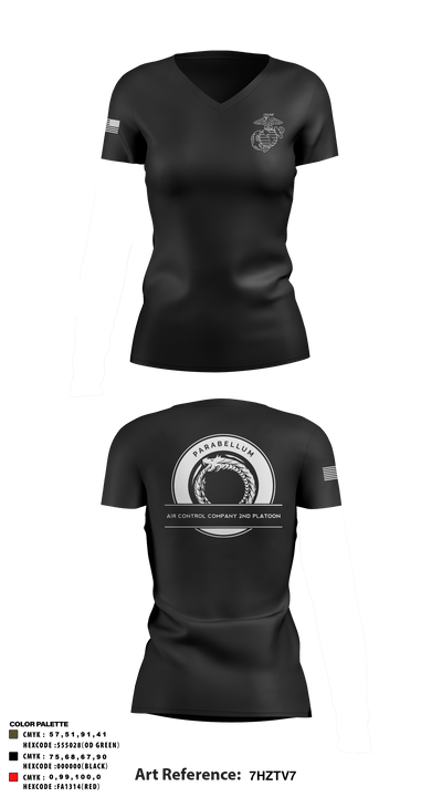 Air Control Company 87821543 Women's Short Sleeve V-neck Shirt - 2