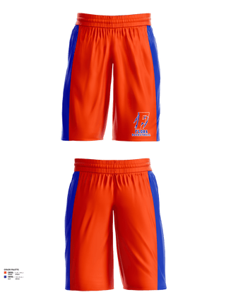 Mens Basketball Shorts, Flora High School Basketball, Men's Basketball, Teamtime, Team time, sublimation, custom sports apparel, team uniforms, spirit wear, spiritwear, sports uniforms, custom shirts, team store, custom team store, fundraiser sports, apparel fundraiser