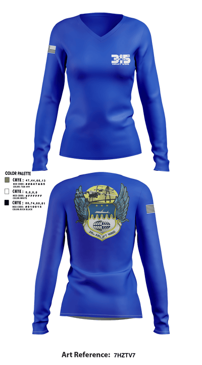 315th Airlift Wing/315th Maintenance Group 82634422 Women's Long Sleeve V-neck Shirt - 52