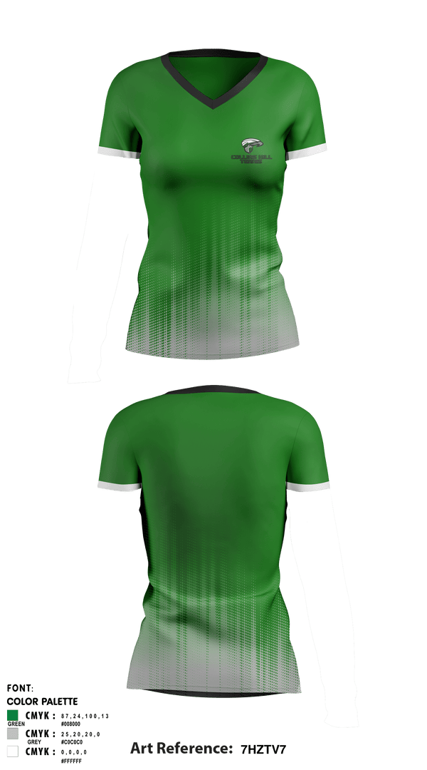 Women's Short Sleeve Vneck Shirt, Collins Hill High School Tennis, Tennis, Teamtime, Team time, sublimation, custom sports apparel, team uniforms, spirit wear, spiritwear, sports uniforms, custom shirts, team store, custom team store, fundraiser sports, apparel fundraiser