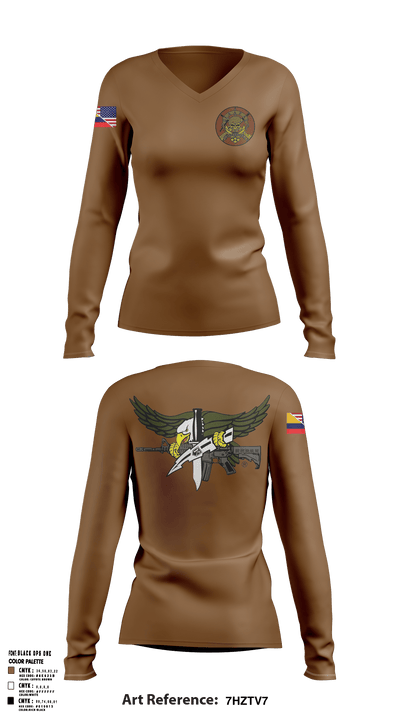 Operadores 86011789 Women's Long Sleeve V-neck Shirt - 1