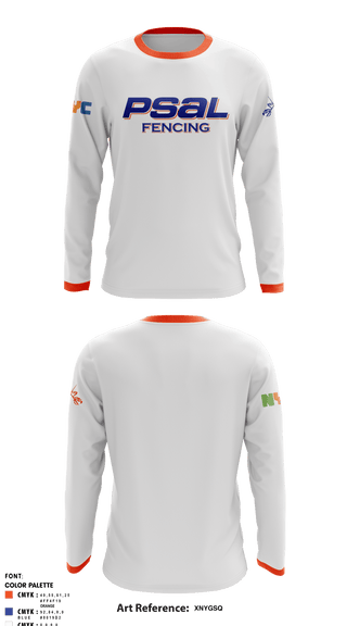 Long Sleeve Performance Shirt, PSAL Fencing, Spirit Store, Teamtime, Team time, sublimation, custom sports apparel, team uniforms, spirit wear, spiritwear, sports uniforms, custom shirts, team store, custom team store, fundraiser sports, apparel fundraiser
