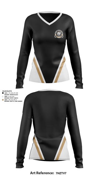 Women's Long Sleeve Vneck Shirt, Osseo-Maple Grove Athletic Association, Spirit Store, Teamtime, Team time, sublimation, custom sports apparel, team uniforms, spirit wear, spiritwear, sports uniforms, custom shirts, team store, custom team store, fundraiser sports, apparel fundraiser
